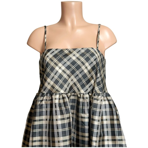 SISTER JANE Cosmic Check Voluminous Maxi Dress, Black Multi, XS - Picture 11 of 13